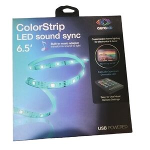Aura Plug-in 6.5 Ft. LED Strip Light With Sound Sync LED Sound Sync